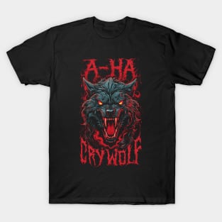 Cry Wolf -- Metal Style Design T-Shirt